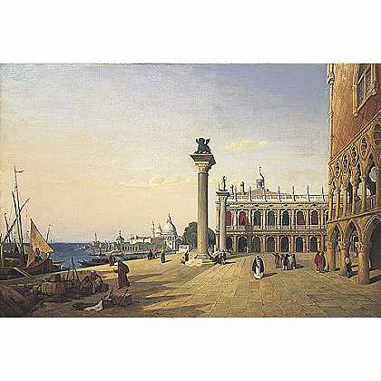 《威尼斯的广场》柯罗1835年绘画作品赏析