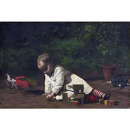 《玩耍婴童》埃金斯1876年绘画作品赏析