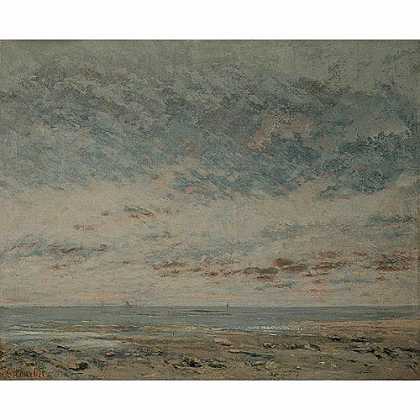 《图维列的退潮》高尔培1865年绘画作品赏析