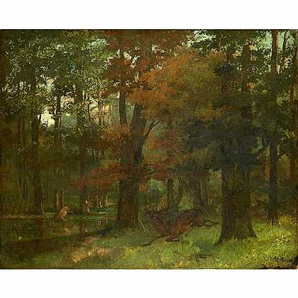 《森林中》高尔培1859年绘画作品赏析