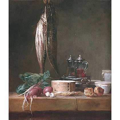 《桌上的静物》夏丹1769年绘画作品赏析