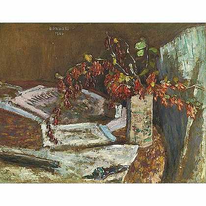 《桌上的花束》波那尔1900年绘画作品赏析