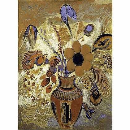 《伊特鲁里亚花瓶》鲁东1900年绘画作品赏析