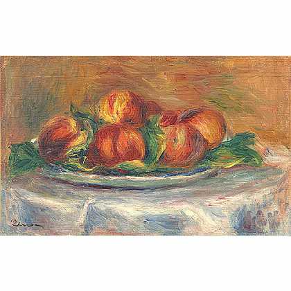 《一盘桃子》雷诺阿1902年绘画作品赏析