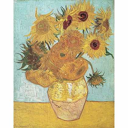 《十二朵向日葵》梵高1888年绘画作品赏析