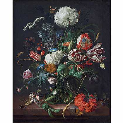《瓶花》黑姆1660年绘画作品赏析