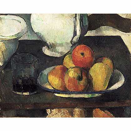 《苹果和一杯酒》塞尚1877年绘画作品赏析