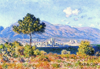 《从巴黎圣母院的高地看到的昂蒂布的风景》风景绘画赏析