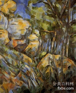 《黑堡下方洞穴附近的岩石》风景绘画赏析