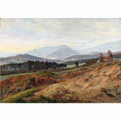 《在克尔科诺谢山》弗里德里希1835年绘画作品赏析