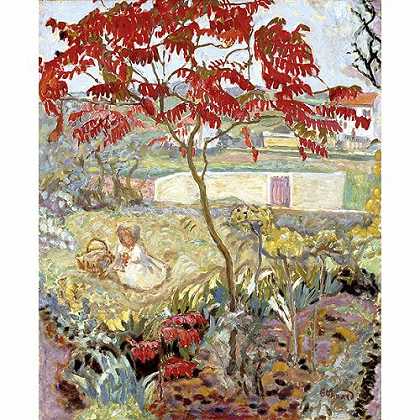 《园中的红树》波那尔1909年绘画作品赏析
