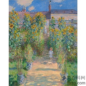 《艺术家的维特尼花园》莫奈1880年绘画作品赏析