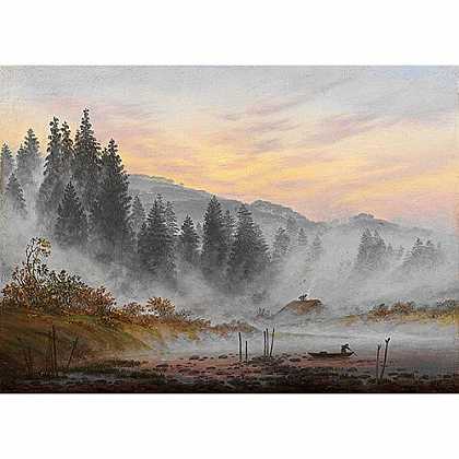 《一天的时间：早晨》弗里德里希1821年绘画作品赏析