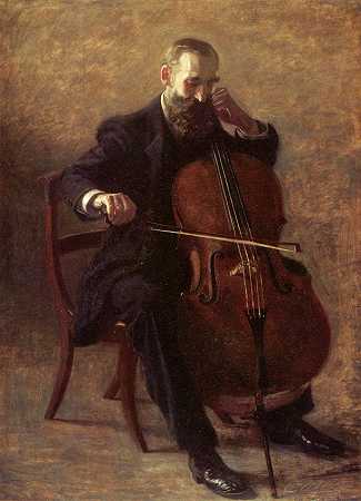 《大提琴演奏者》风俗绘画赏析