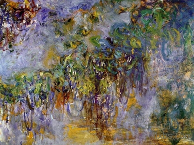 《紫藤（右半边)》花卉绘画赏析