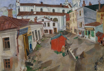 《维特伯斯克的市场》城市油画风景作品赏析