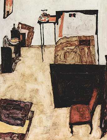 《席勒在纽伦巴赫的房间》室内绘画赏析