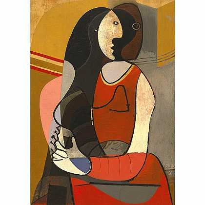 《坐着的女人》毕加索1927年绘画作品赏析