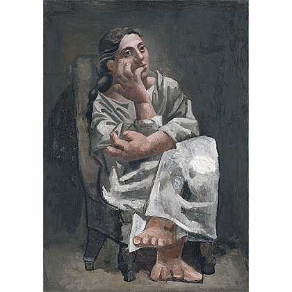《坐着的女人》毕加索1920年绘画作品赏析