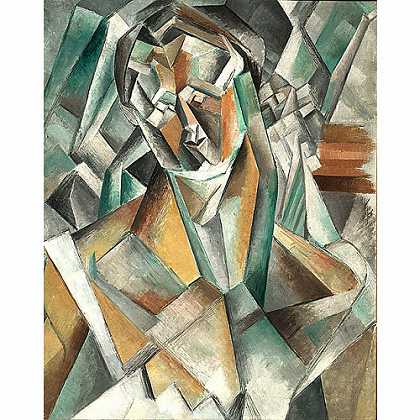 《坐着的女人》毕加索1909年绘画作品赏析