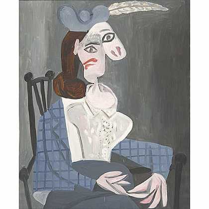 《坐在扶手椅上的女人（朵拉玛尔）》毕加索1941年绘画作品赏析
