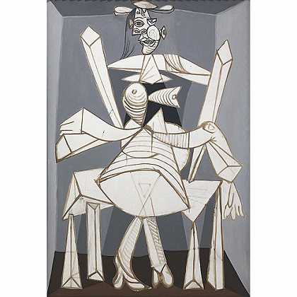 《坐在扶手椅的女人》毕加索1938年绘画作品赏析