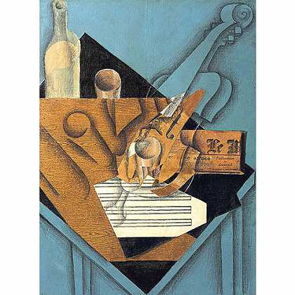 《音乐家的桌子》葛利斯1914年绘画作品赏析