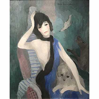 《香奈儿小姐肖像》罗兰珊1923年绘画作品赏析