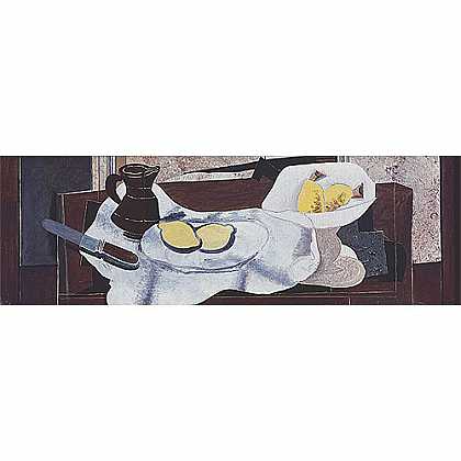 《水壶、柠檬和水果盘》布拉克1928年绘画作品赏析
