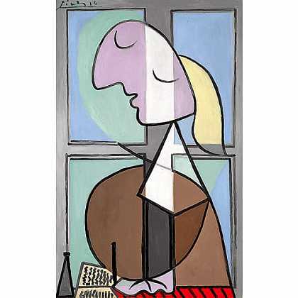 《少女半身像》毕加索1932年绘画作品赏析