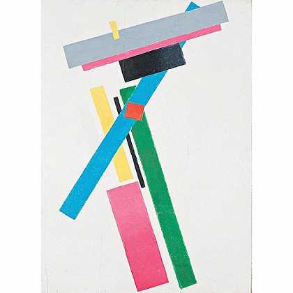 《色彩的至上主义构成》梅尔魏契1928年绘画作品赏析