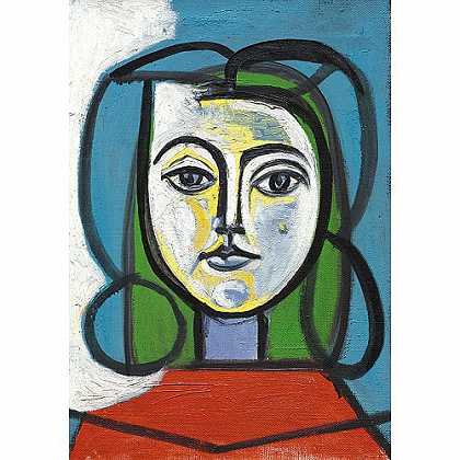 《女子头像》毕加索1946年绘画作品赏析