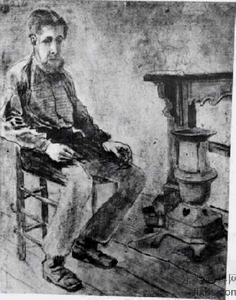《坐在炉旁的男人》梵高绘画作品赏析