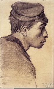 《年轻男人的头像》梵高绘画作品赏析