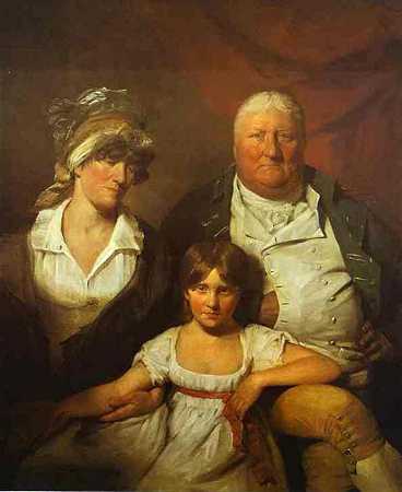 《威廉查莫斯白求恩及他的妻子伊莎贝拉莫里森和他们的女儿小伊莎贝拉》肖像绘画赏析