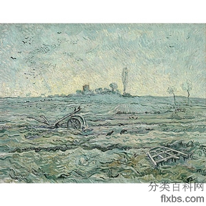 《雪地与农具》梵高1890年绘画作品赏析