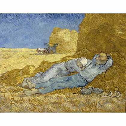 《午睡》梵高1889年绘画作品赏析