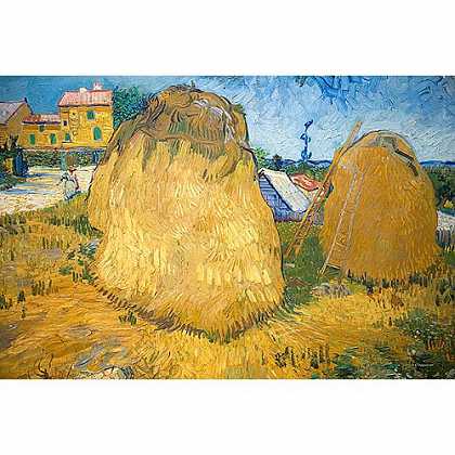 《普罗旺斯的乾草堆》梵高1888年绘画作品赏析