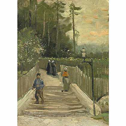 《蒙马特的小坡路》梵高1886年绘画作品赏析