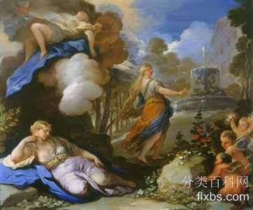《流放的普赛克发现丘比特的宫殿》神话绘画作品赏析