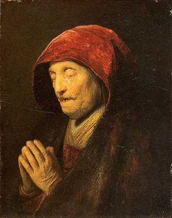 《祈祷中的老妇人》肖像绘画赏析