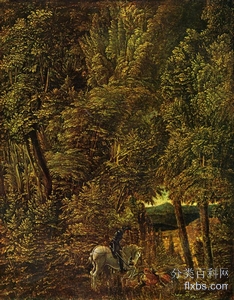 《圣乔治在乡下的森林里与龙战斗》宗教绘画作品赏析