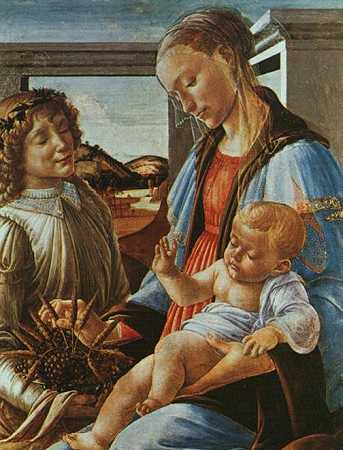 《圣母子和天使》宗教绘画作品赏析