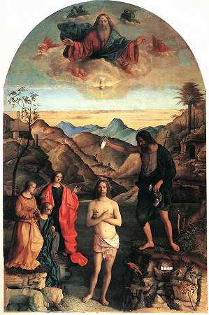 《基督的洗礼，圣约翰祭坛》宗教绘画作品赏析