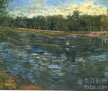 《有划艇的塞纳河》梵高绘画作品赏析