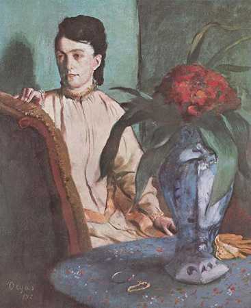 《东方花瓶和女人》肖像绘画赏析