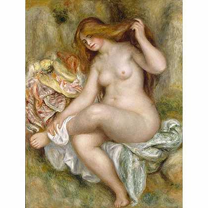 《坐着的浴女》雷诺阿1903年绘画作品赏析