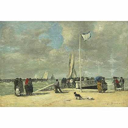 《在码头上》布丹1869年绘画作品赏析