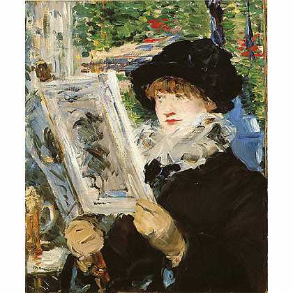 《阅读的女子》马奈1879年绘画作品赏析