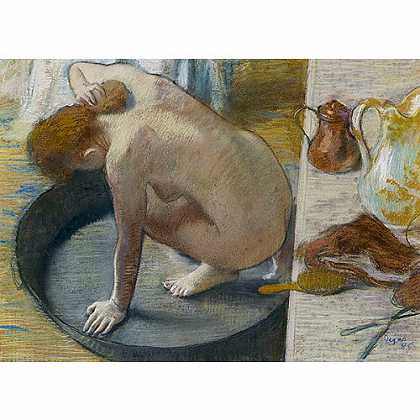 《浴盆》德加1886年绘画作品赏析
